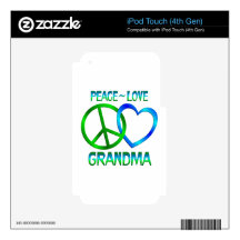 Peace Love Grandma iPod Touch 4G Skins