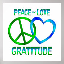Peace Love GRATITUDE Print