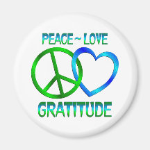 Peace Love GRATITUDE Refrigerator Magnet