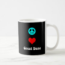 Peace love Great Dane Mug