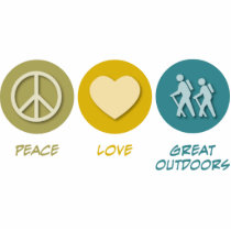 Peace Love Great Outdoors photo sculptures