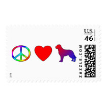 Peace Love Greater Swiss Mountain Dogs Postage