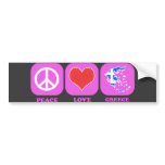 Peace Love Greece Bumper Stickers