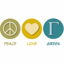 Peace Love Greek photo sculptures