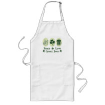 Peace Love Green Beer Apron