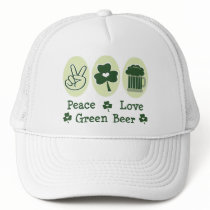 Peace Love Green Beer Hat
