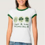 Peace Love Green Beer Ringer Tee Shirt Peace Love Green Beer Ringer Tee Shirt