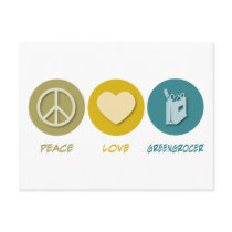 Peace Love Greengrocer postcards