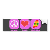 Peace Love Greneda bumper stickers