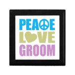 Peace Love Groom Jewelry Boxes