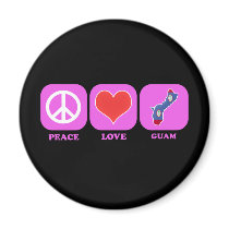 Peace Love Guam Refrigerator Magnet