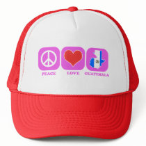 Peace Love Guatemala Trucker Hats