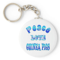 PEACE LOVE GUINEA PIGS KEY CHAIN