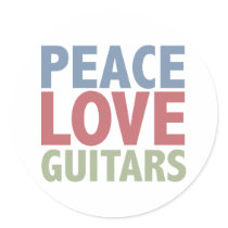 Peace Love Guitars stickers