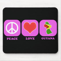Peace Love Guyana mousepads