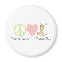 peace love gymnastics blonde magnets by pacificsportsgifts peace love gymnastics blonde magnets