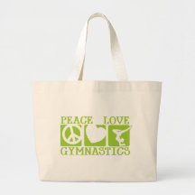 Peace Love Gymnastics Canvas Bag