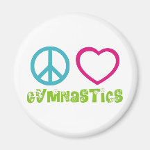 Peace Love Gymnastics Fridge Magnets