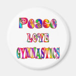 Peace Love Gymnastics Fridge Magnets