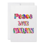 Peace Love Gymnastics Invitations