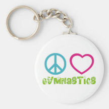 Peace Love Gymnastics Key Chains