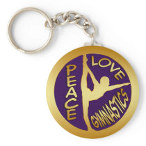 PEACE LOVE GYMNASTICS KEYCHAINS