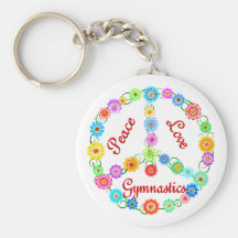 Peace Love Gymnastics Keychains
