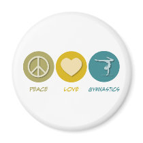 Peace Love Gymnastics magnets by 1000suns Peace Love Gymnastics magnets