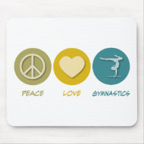 Peace Love Gymnastics Mouse Pads