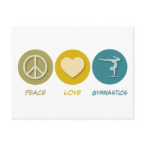 Peace Love Gymnastics Postcard