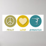 Peace Love Gymnastics Posters