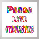 Peace Love Gymnastics Print