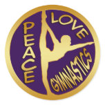 PEACE LOVE GYMNASTICS STICKER