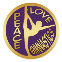 PEACE LOVE GYMNASTICS STICKER