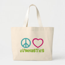 Peace Love Gymnastics Tote Bag