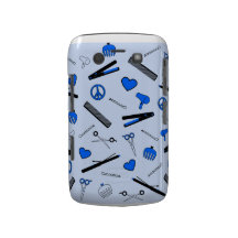 Peace, Love, & Hair Accessories (Bright Blue) Blackberry Bold Cases