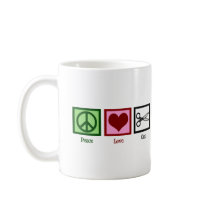 Peace Love Haircuts Mugs
