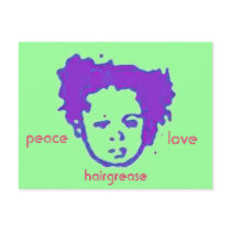 peace love hairgrease postcard