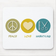 Peace Love Hairstyling Mouse Pad