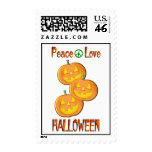 Peace Love Halloween Postage Stamp
