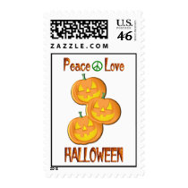 Peace Love Halloween stamps