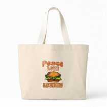Peace Love Hamburgers Canvas Bag