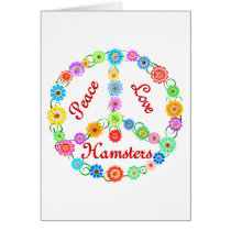 Peace Love Hamsters Greeting Cards