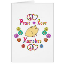 PEACE LOVE HAMSTERS CARD