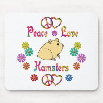 PEACE LOVE HAMSTERS MOUSEPAD