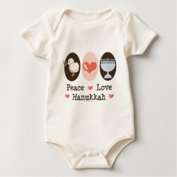 Peace Love Hanukkah Infant Creeper shirt