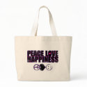 Peace Love Happiness Bag by SilverJune Peace Love Happiness Bag