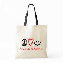 Peace, Love & Happiness bags