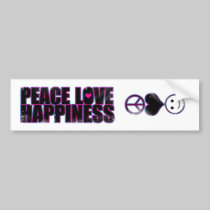 Peace Love Happiness Bumper Sticker bumper stickers