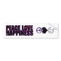Peace Love Happiness Bumper Sticker bumper stickers